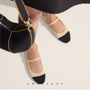 NEW IN BOX Rothy’s Square Mary Jane cream captoe